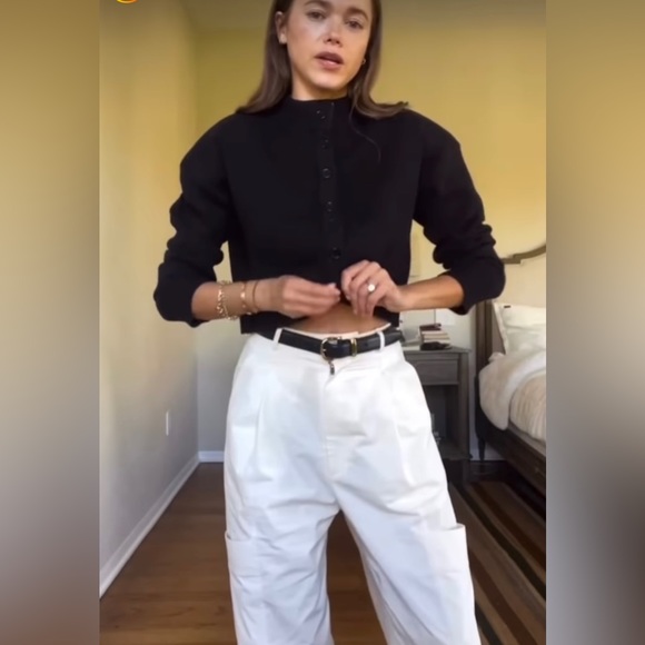 Zara shoulder pad knit cardigan - Picture 2 of 15